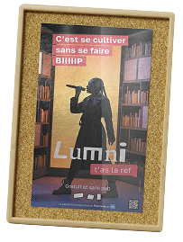 Affiche Lumni - C'est se cultiver sans se faire BIIIIP. Lumni : t'as la ref.