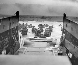 Débarquement des hommes par mer